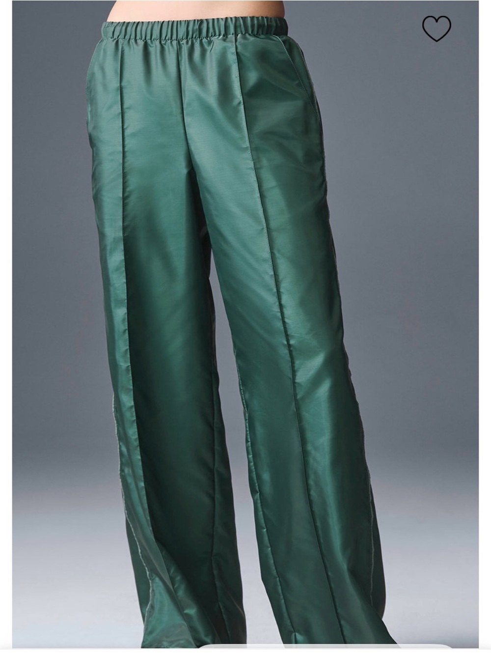 Alo Yoga afterglow pant winter ivy satin wide leg pants in XXS #aloyoga